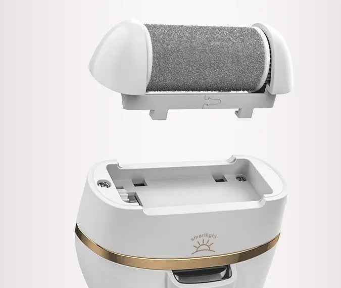 Waterproof electric callus remover with 2 speed settings and replacement head