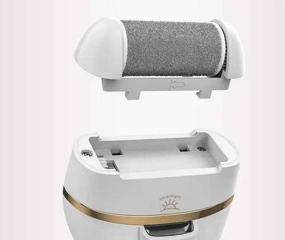Waterproof electric callus remover with 2 speed settings and replacement head