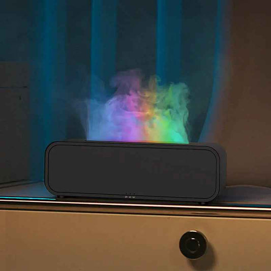 Essential oil diffuser with ultrasonic mist and music-synced color lights