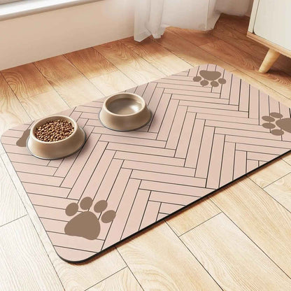Diatomite pet feeding mat black 30x40cm absorbing water spill on floor