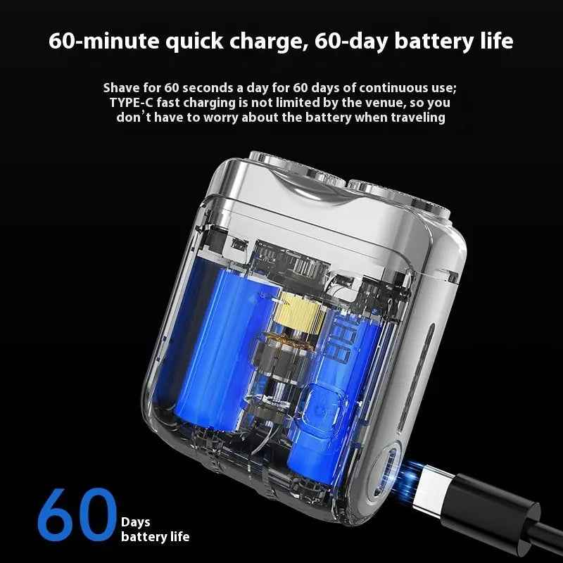 USB-C rechargeable men's shaver